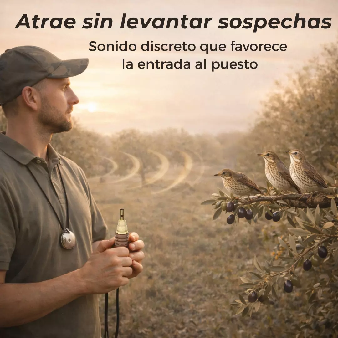 Reclamo de zorzal natural para atraer aves sin alertarlas