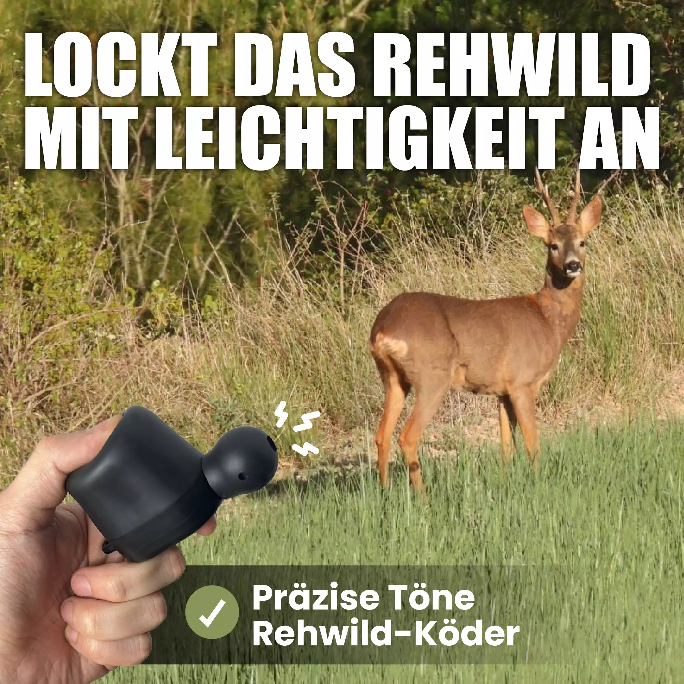 Präzise Lockrufe mit dem Original Buttolo Rehblatter